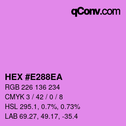 Color code: HEX #E288EA | qconv.com