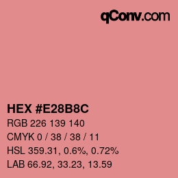 Color code: HEX #E28B8C | qconv.com
