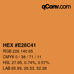 颜色代码: HEX #E28C41 | qconv.com