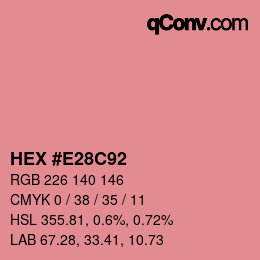 Código de color: HEX #E28C92 | qconv.com