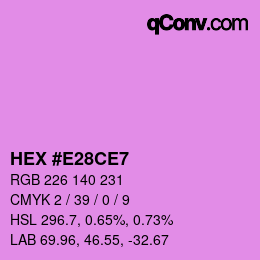 Farbcode: HEX #E28CE7 | qconv.com