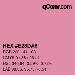 Color code: HEX #E28DA8 | qconv.com