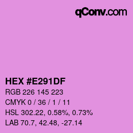 Color code: HEX #E291DF | qconv.com