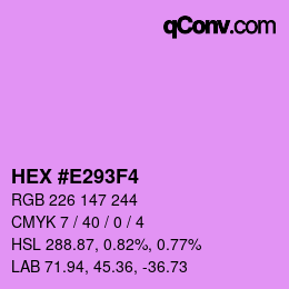 Color code: HEX #E293F4 | qconv.com