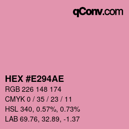 カラーコード: HEX #E294AE | qconv.com
