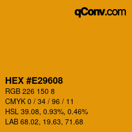 颜色代码: HEX #E29608 | qconv.com