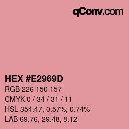 Color code: HEX #E2969D | qconv.com