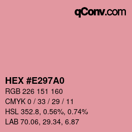 颜色代码: HEX #E297A0 | qconv.com