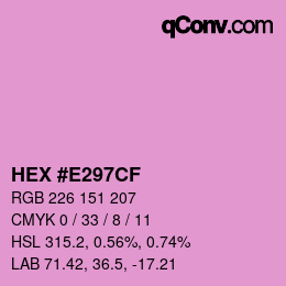颜色代码: HEX #E297CF | qconv.com