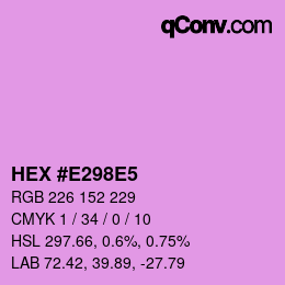 Color code: HEX #E298E5 | qconv.com