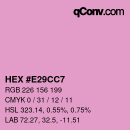 カラーコード: HEX #E29CC7 | qconv.com