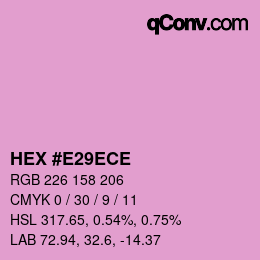 Color code: HEX #E29ECE | qconv.com