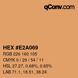 カラーコード: HEX #E2A069 | qconv.com