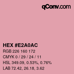 カラーコード: HEX #E2A0AC | qconv.com