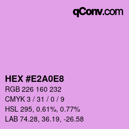 Color code: HEX #E2A0E8 | qconv.com