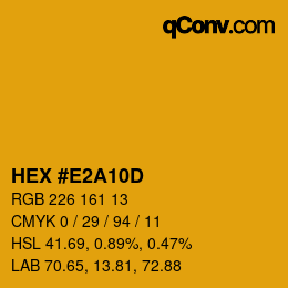 カラーコード: HEX #E2A10D | qconv.com