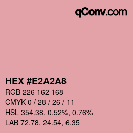 颜色代码: HEX #E2A2A8 | qconv.com
