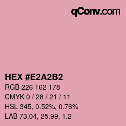 颜色代码: HEX #E2A2B2 | qconv.com