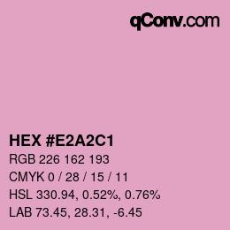 Color code: HEX #E2A2C1 | qconv.com