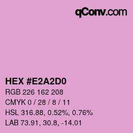 颜色代码: HEX #E2A2D0 | qconv.com