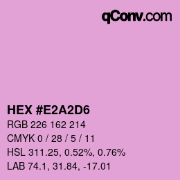 Color code: HEX #E2A2D6 | qconv.com
