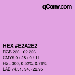 颜色代码: HEX #E2A2E2 | qconv.com