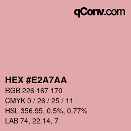 カラーコード: HEX #E2A7AA | qconv.com