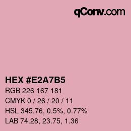 Color code: HEX #E2A7B5 | qconv.com