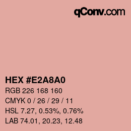 Color code: HEX #E2A8A0 | qconv.com
