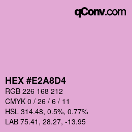 Color code: HEX #E2A8D4 | qconv.com
