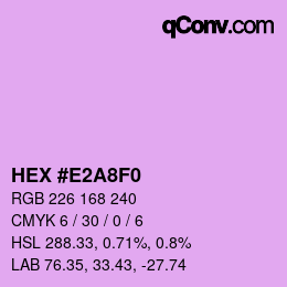 颜色代码: HEX #E2A8F0 | qconv.com