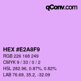 カラーコード: HEX #E2A8F9 | qconv.com