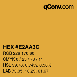 Color code: HEX #E2AA3C | qconv.com