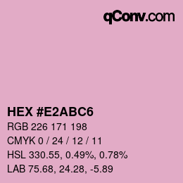 Code couleur: HEX #E2ABC6 | qconv.com