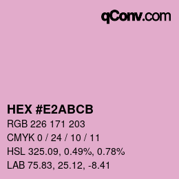 カラーコード: HEX #E2ABCB | qconv.com