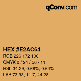 カラーコード: HEX #E2AC64 | qconv.com