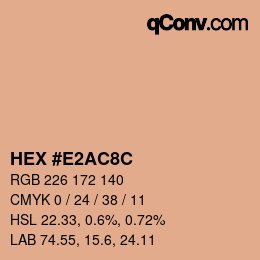 カラーコード: HEX #E2AC8C | qconv.com
