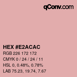 Color code: HEX #E2ACAC | qconv.com