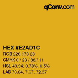 Color code: HEX #E2AD1C | qconv.com
