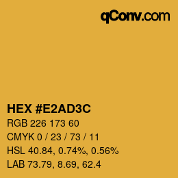 Color code: HEX #E2AD3C | qconv.com