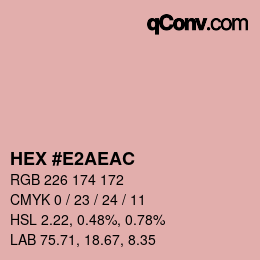 Color code: HEX #E2AEAC | qconv.com