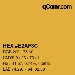 Color code: HEX #E2AF3C | qconv.com