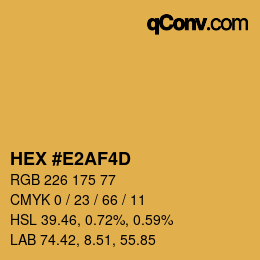 カラーコード: HEX #E2AF4D | qconv.com