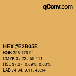Farbcode: HEX #E2B05E | qconv.com