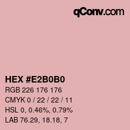 Color code: HEX #E2B0B0 | qconv.com