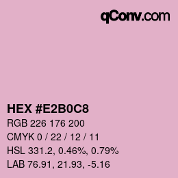 Color code: HEX #E2B0C8 | qconv.com