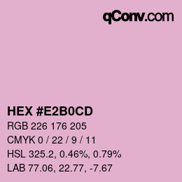 Color code: HEX #E2B0CD | qconv.com