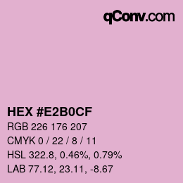 Color code: HEX #E2B0CF | qconv.com