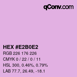 Color code: HEX #E2B0E2 | qconv.com