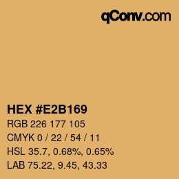 颜色代码: HEX #E2B169 | qconv.com